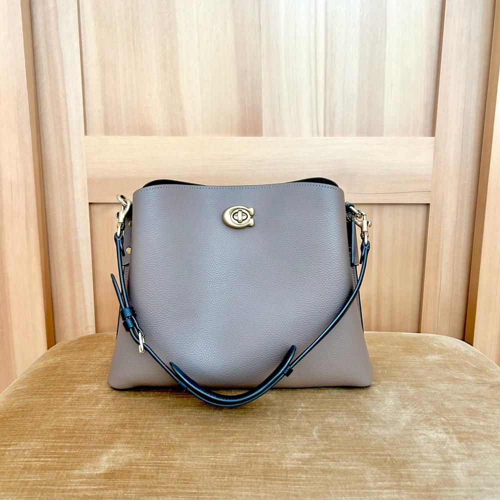 Coach Willow Colorblock Bucket Leather Shoulder Bag